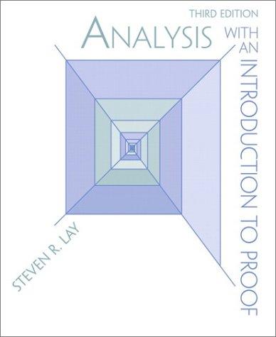 Book Analysis with an Introduction to Proof (3rd Edition) free