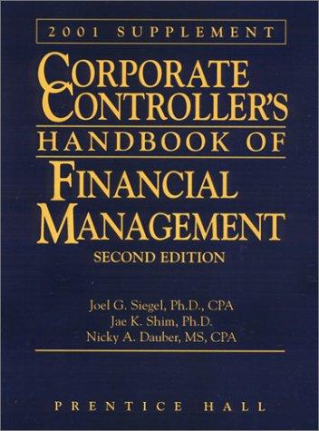 Book Corporate Controller's Handbook Of Financial Management: 2001 Supplement free