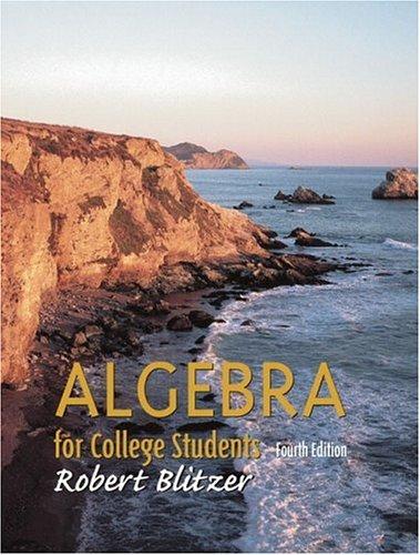 Book Algebra for College Students (4th Edition) free