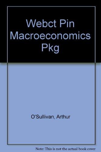 Book Webct Pin Macroeconomics Pkg free