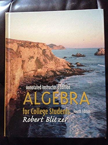 Book Algebra for College Students (4th Edition) free