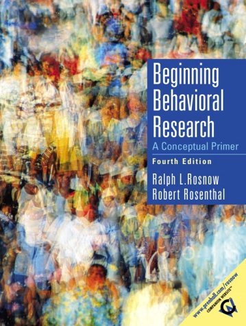 Book Beginning Behavioral Research: A Conceptual Primer (4th Edition) free