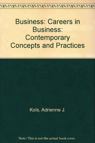 Book Business: Contemporary Concepts And Practices: Careers In Business free