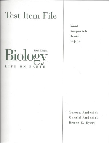 Book Biology: Life on Earth: Test Item File free