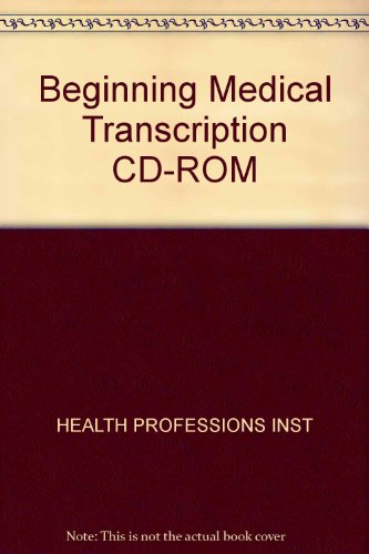 Book Beginning Medical Transcription (CD-ROM) free