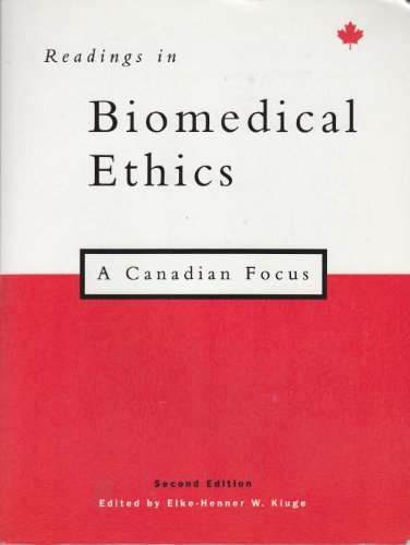 Book Readings in Biomedical Ethics: A Canadian Focus free