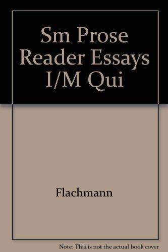 Book The Prose Reader : Essays For Thinking, Reading And Writing, Instructor's Resource Manual With Quiz Book free