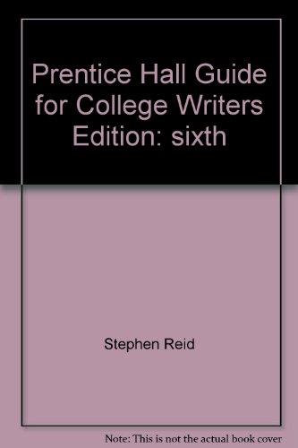 Book The Prentice Hall Guide for College Writers free
