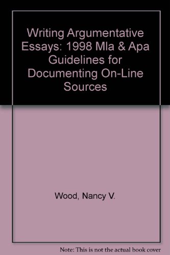Book Writing Argumentative Essays & Mla Documentation (update 1998 Package) free