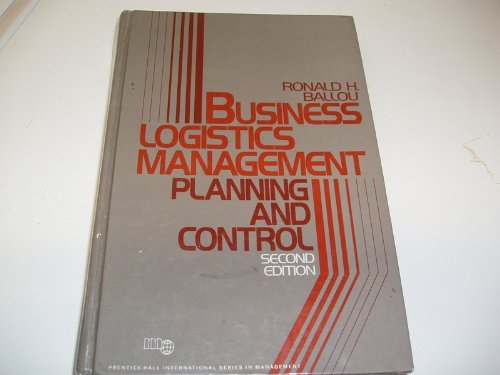 Book Business Logistics Management: Planning And Control (prentice-hall International Series In Management) free