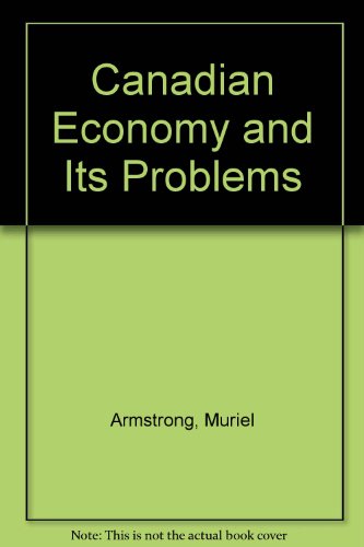 Book The Canadian economy and its problems free