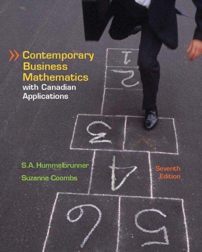 Book Contemporary Business Mathematics with Canadian Applications free