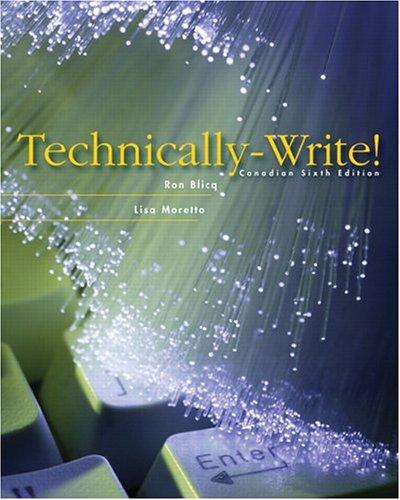 Book Technically Write !Sixth Canadian Edition free