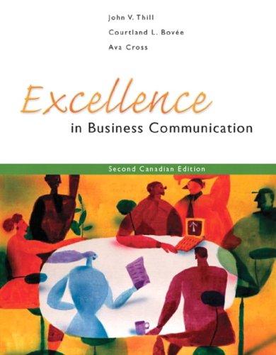 Book Excellence in Business Communication, Second Canadian Edition free