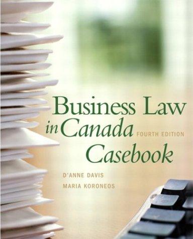 Book Business Law in Canada Casebook (4th Edition) free