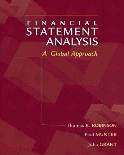 Book Financial Statement Analysis: A Global Perspective (international Edition) free