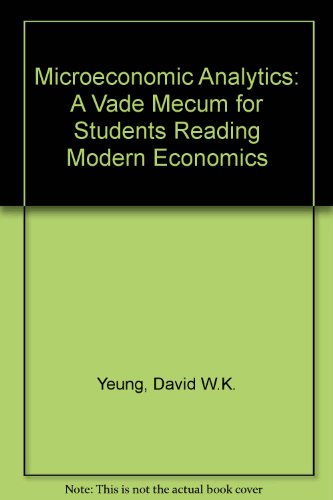 Book Microeconomic Analytics: A Vade Mecum For Students Reading Modern Economics free