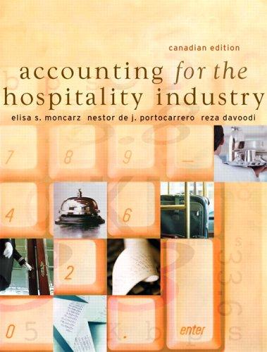 Book Accounting for the Hospitality Industry, Canadian Edition free