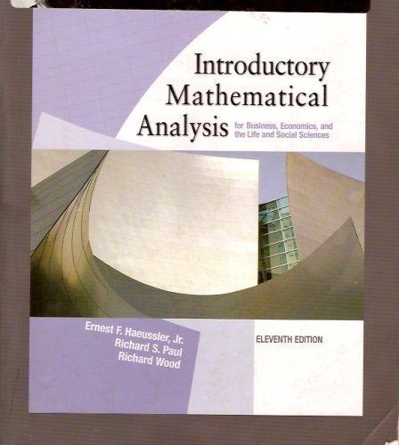Book Introductory Mathematical Analysis (for Business, Economics and the Life & Social Sciences) free