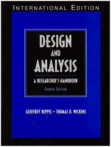 Book Studyguide for Design and Analysis: A Researcher's Handbook by Keppel, ISBN 9780131277762 (Cram101 Textbook Outlines) free