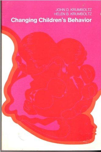 Book Changing Children's Behavior (prentice-hall Series In Counseling And Guidance) free