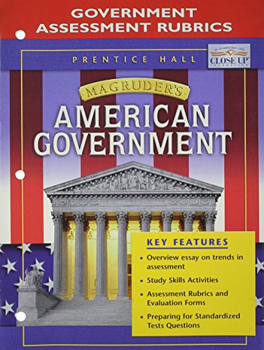Book MAGRUDER'S AMERICAN GOVERNMENT GOVERNMENT ASSESSMENT RUBRICS 2004C free