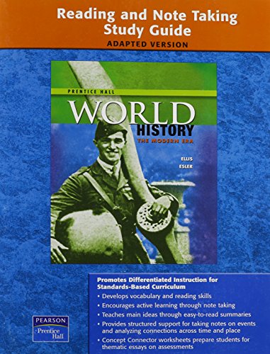 Book WORLD HISTORY ADAPTED READING AND NOTE TAKING STUDY GUIDE MODERN 2007C free