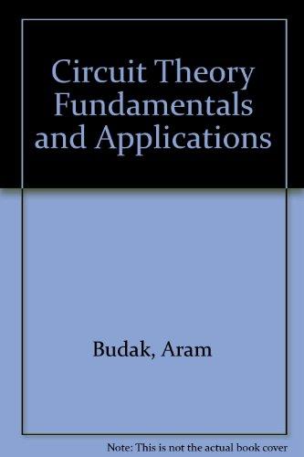 Book Circuit theory fundamentals and applications free