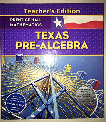 Book Prentiss Hall Mathematics - Texas Pre-algebra - Teacher's Edition free