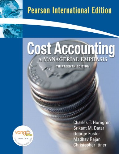 Book Cost Accounting: A Managerial Emphasis, 13th Edition free