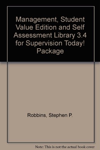 Book Management, Student Value Edition And Self Assessment Library 3.4 For Supervision Today! Package (10th Edition) free