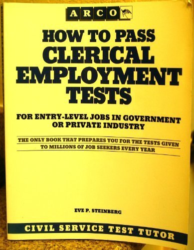 Book How to Pass Clerical Employment Tests (Arco Employment Guides) free