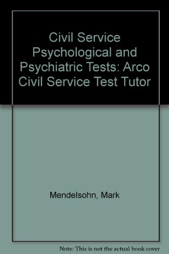 Book Arco Civil Service Psychological and Psychiatric Tests free