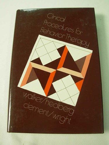 Book Clinical Procedures for Behavior Therapy free