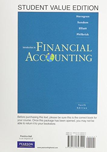Book Introduction to Financial Accounting: Student Value Edition free