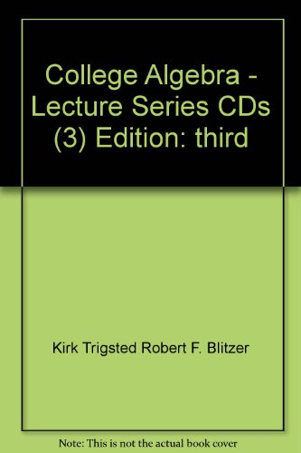 Book College Algebra - Lecture Series CDs (3) free