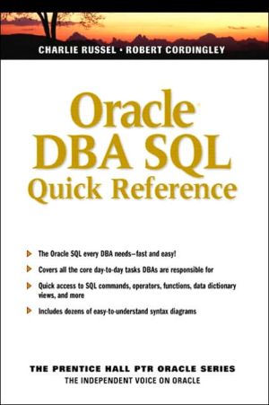 Book Oracle Dba SQL Quick Reference (The Prentice Hall Ptr Oracle Series) free