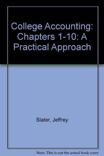 Book College accounting: A practical approach, 1-10 free