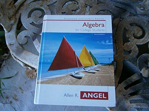 Book Algebra for College Students Annotated Instructor's Edition free
