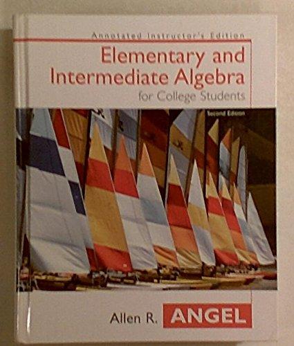Book Elementary and Intermediate Algebra for College Students free