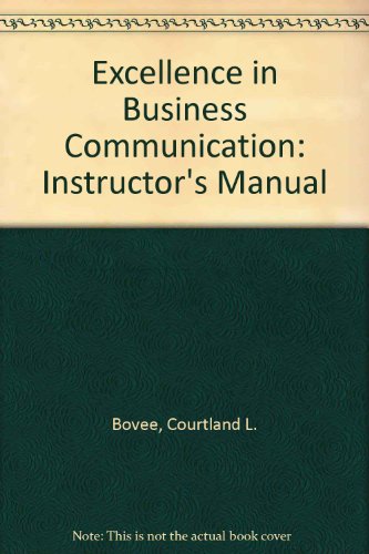 Book Excellence in Business Communication, 6th Edition, Instructor Manual free