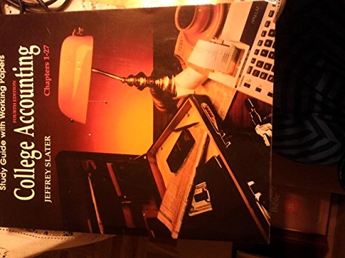 Book College Accounting Ch 1-27 S/G Slater free