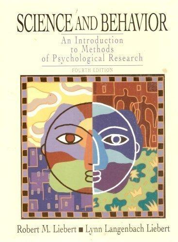 Book Science and Behavior - an Introduction to Methods of Psychological Research free
