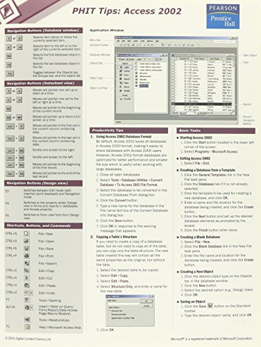 Book Exploring Microsoft Office 2003: Phit Tips Access 2002 V. 1 free