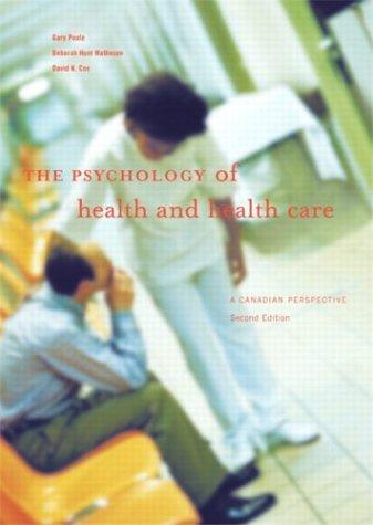 Book The Psychology of Health and Health Care: A Canadian Perspective free