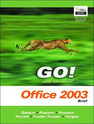 Book Go! With Microsoft Office 2003 Advanced (go Series For Microsoft Office 2003) free