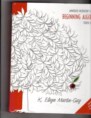 Book Beginning Algebra, Annotated Teacher's Edition, Fourth Edition free