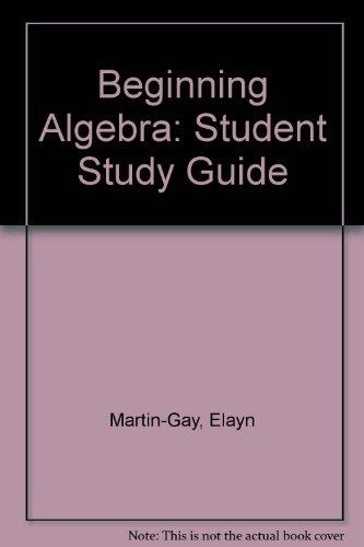 Book Beginning Algebra: Student Study Guide free