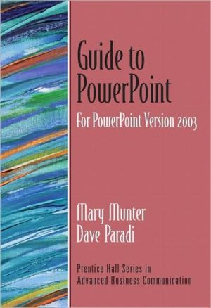 Book Guide to PowerPoint (Guide to Business Communication Series) free
