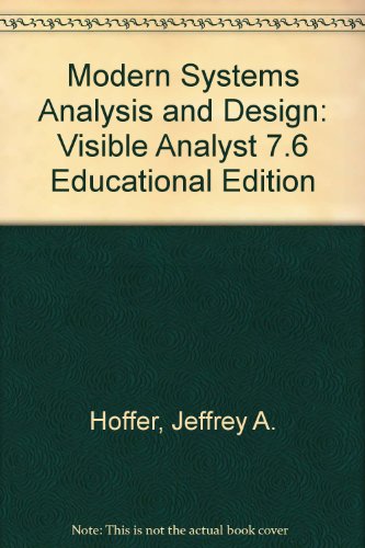 Book Modern Systems Analysis and Design: Visible Analyst 7.6 Educational Edition free